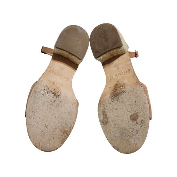 Soludos Capri Suede Leather Sandals Ankle Strap Block Heel in Sahara Pink 7 - Picture 7 of 8